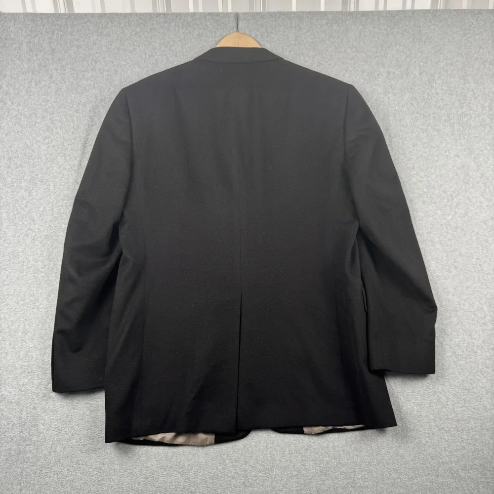 Hart Schaffner Marx Blazer Mens 41R Black Loro Piana‎ Cashmere Sport Coat USA
